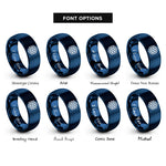 font options for inside engraving on blue kagome lattice rings