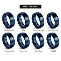 font options for inside engraving on blue kagome lattice rings