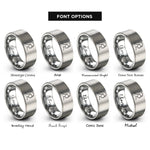 font options for inside engraving on gray kama rings