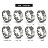 font options for inside engraving on grey kangaroo australia rings