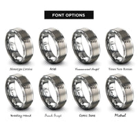 font options for inside engraving on silver kangaroo australia rings