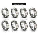 font options for inside engraving on grey kayak rings
