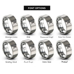 font options for inside engraving on grey kendo shinai rings
