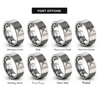 font options for inside engraving on gray kendo shinai rings