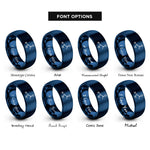 font options for inside engraving on blue ketone rcor rings