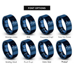 font options for inside engraving on blue ketone rcor rings