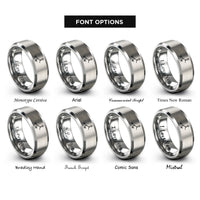 font options for inside engraving on gray ketone rcor rings
