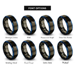 font options for inside engraving on gunmetal & blue ketone rcor rings