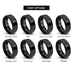 font options for inside engraving on black kettle grill rings