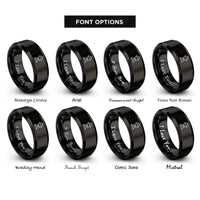 font options for inside engraving on black kettle grill rings