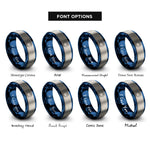 font options for inside engraving on blue & grey kettlebell circle rings