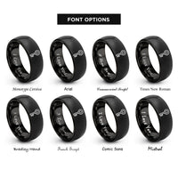 font options for inside engraving on black key rings