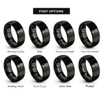 font options for inside engraving on black key rings