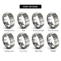 font options for inside engraving on silver key rings