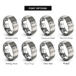 font options for inside engraving on silver key rings