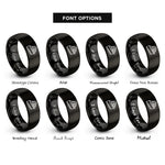 font options for inside engraving on black key lime pie rings
