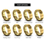 font options for inside engraving on gold key lime pie rings
