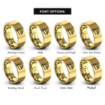 font options for inside engraving on gold key lime pie rings