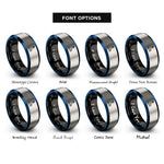 font options for inside engraving on black & blue & silver key west lighthouse rings