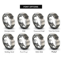 font options for inside engraving on silver khanda within circle rings