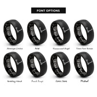 font options for inside engraving on black kick scooter rings