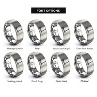 font options for inside engraving on grey kick scooter rings