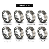 font options for inside engraving on silver kick scooter rings