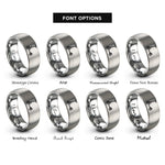 font options for inside engraving on grey kick scooter rings
