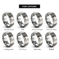 font options for inside engraving on grey kick scooter rings