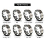 font options for inside engraving on grey kick scooter rings