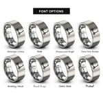 font options for inside engraving on grey kick scooter rings