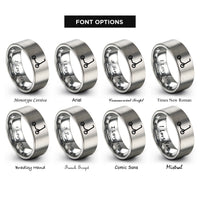 font options for inside engraving on grey kick scooter rings