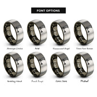 font options for inside engraving on gunmetal & grey kick scooter rings