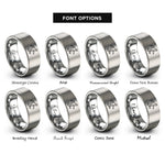 font options for inside engraving on grey kickflip rings