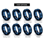 font options for inside engraving on blue kidney rings