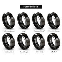 font options for inside engraving on black & gray king paimon rings