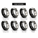 font options for inside engraving on black & grey king paimon rings
