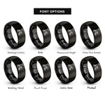 font options for inside engraving on black knee scooter rings