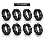 font options for inside engraving on black knight helm rings