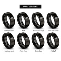 font options for inside engraving on black knight helm rings
