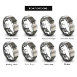 font options for inside engraving on grey knight helmet rings