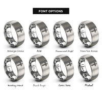 font options for inside engraving on silver knotwork cross rings