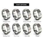 font options for inside engraving on grey kudu horns skull rings