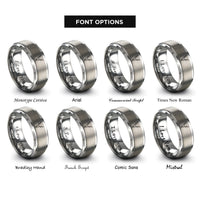 font options for inside engraving on grey kudu horns skull rings