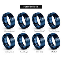 font options for inside engraving on blue lab coat icon rings