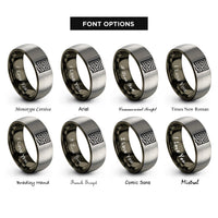 font options for inside engraving on gunmetal & grey labyrinth rings