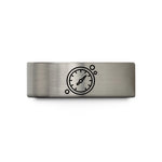 personalized presents for her – blue & gray tungsten depth gauge wedding band