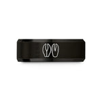 best birthday presents women – black tungsten goat print wedding band