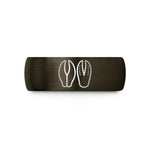 personalized birthday present ideas – gunmetal & black tungsten goat print wedding band