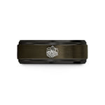 special presents for ladies – gunmetal & black tungsten machu picchu wedding band